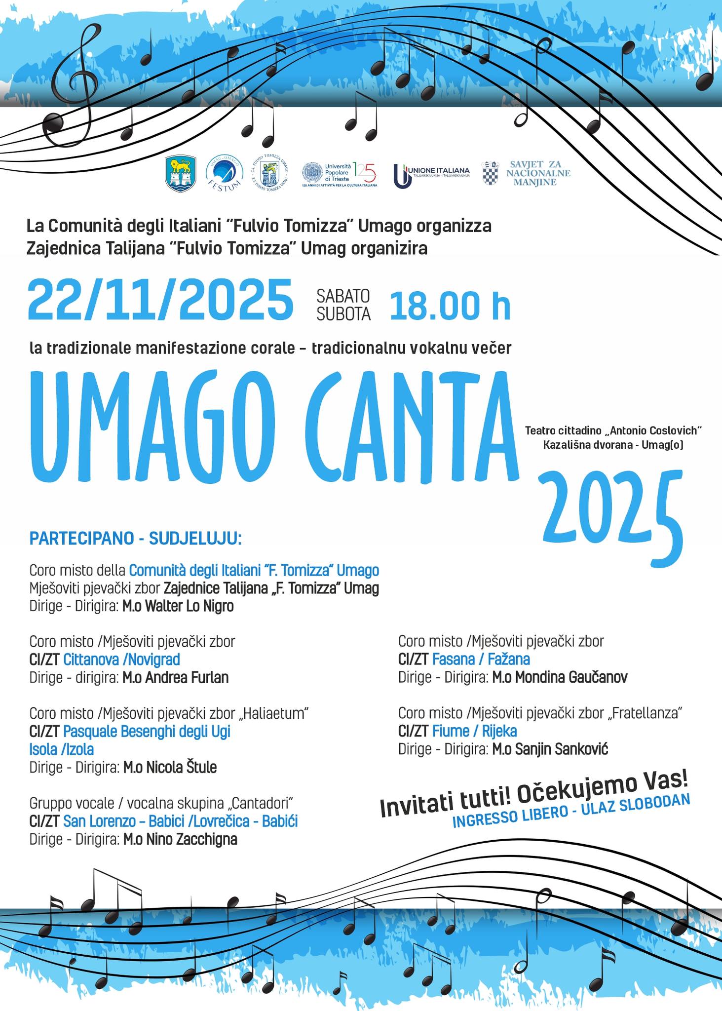 Umago Canta 2025 – tradicionalna vokalna večer u kazališnoj dvorani u Umagu