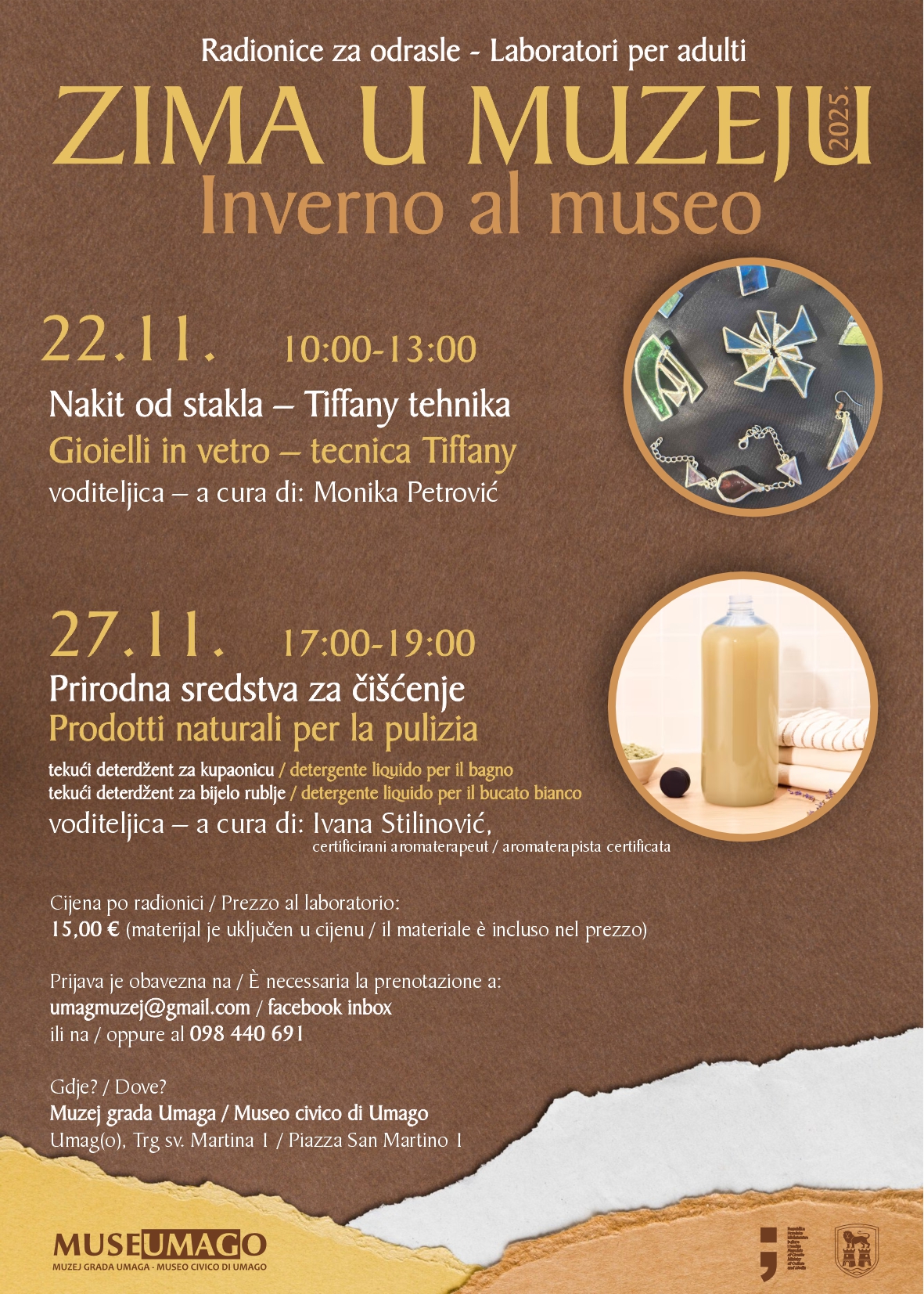 Zima u muzeju: dvije kreativne radionice za odrasle u studenom