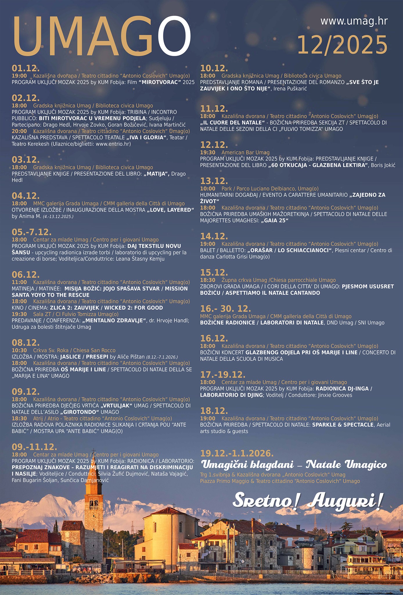 Objavljen prosinački kalendar događanja u Umagu
