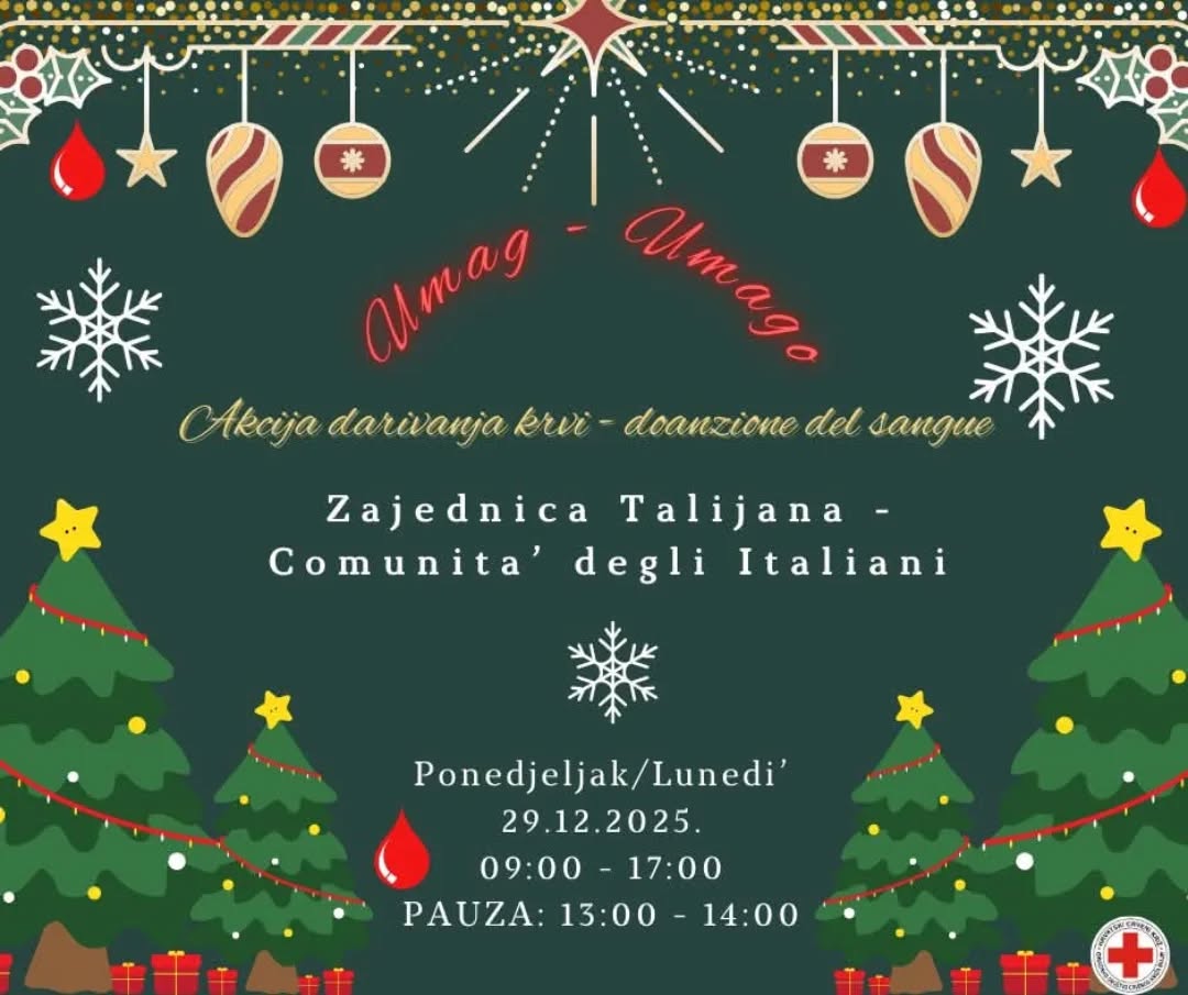 Danas posljednja ovogodišnja akcija darivanja krvi u Umagu