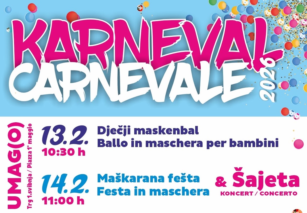 Karneval Umag 2026: Maškare preuzimaju grad i okolna mjesta