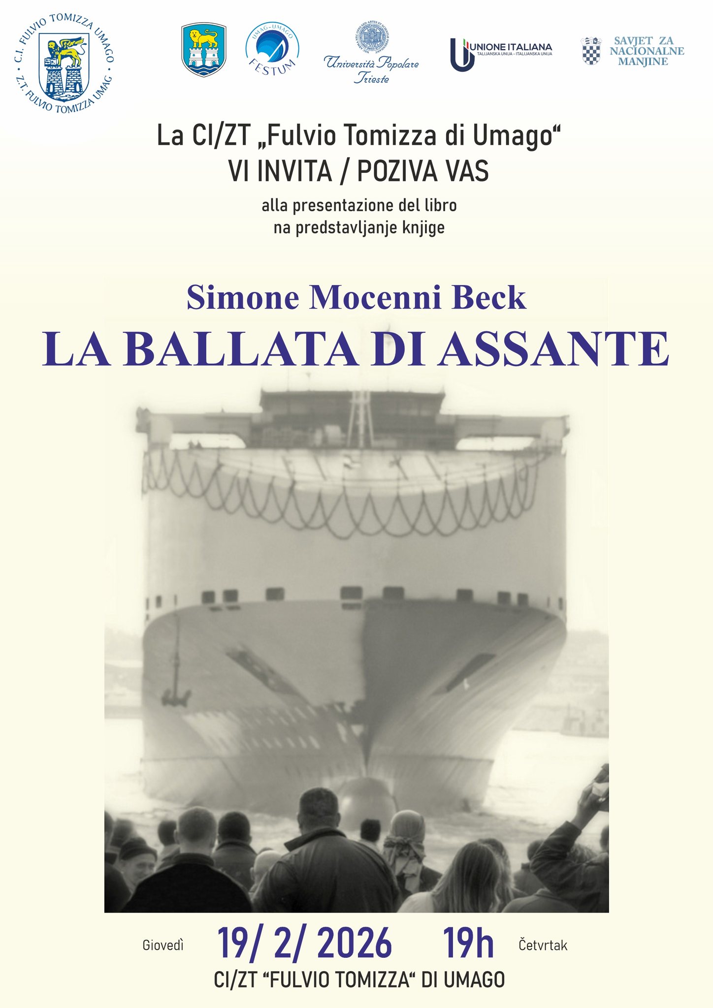 U Umagu predstavljanje knjige „La Ballata di Assante“ koju je napisao Simone Mocenni Beck