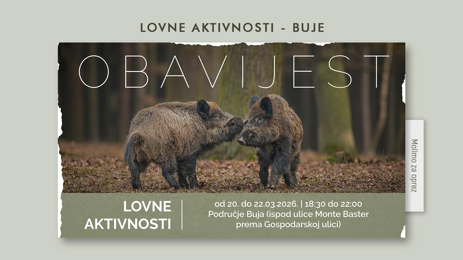 Lovne aktivnosti Buje od 20. do 22.03.2026.
