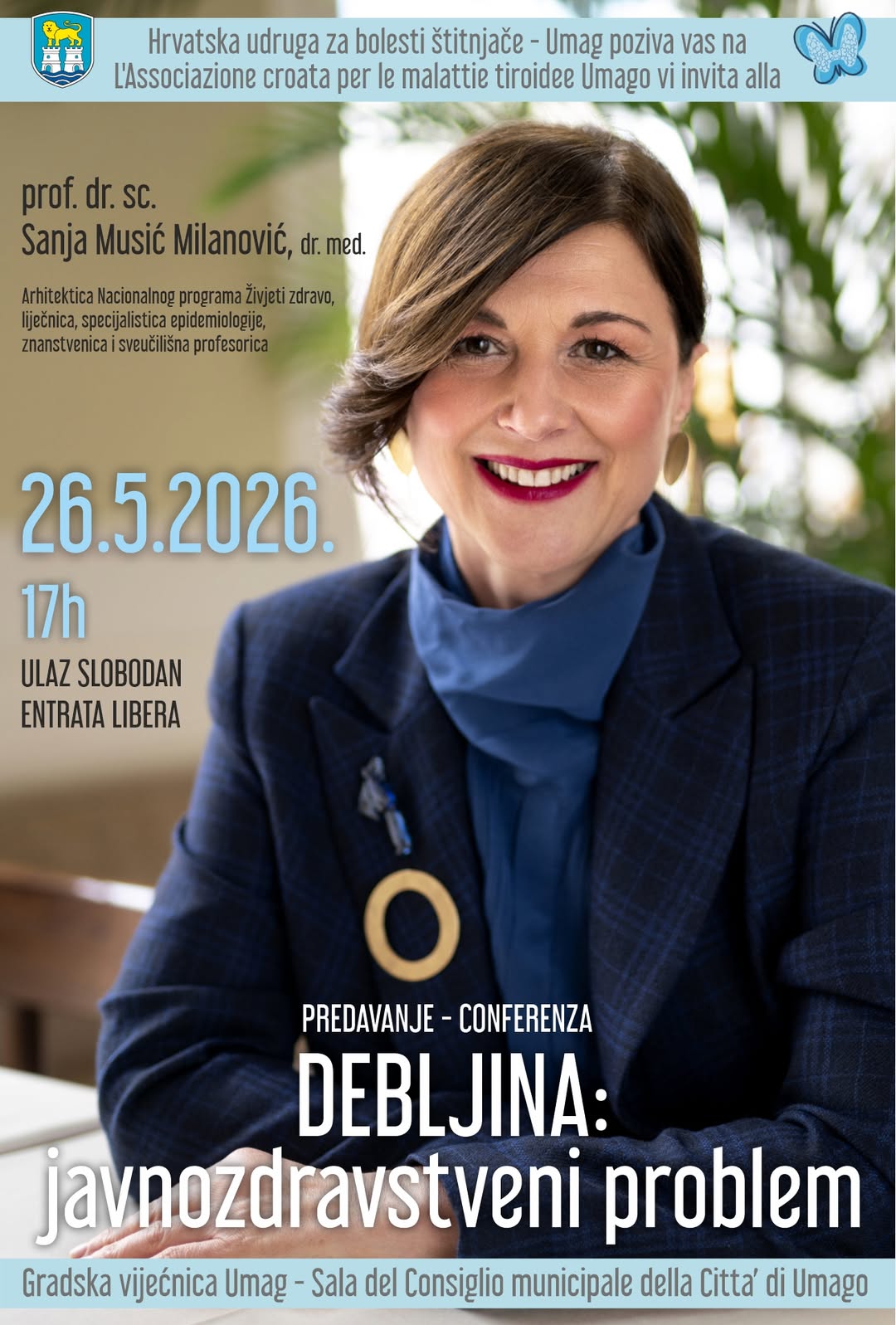 Sutra u Umagu predavanje o debljini kao javnozdravstvenom problemu