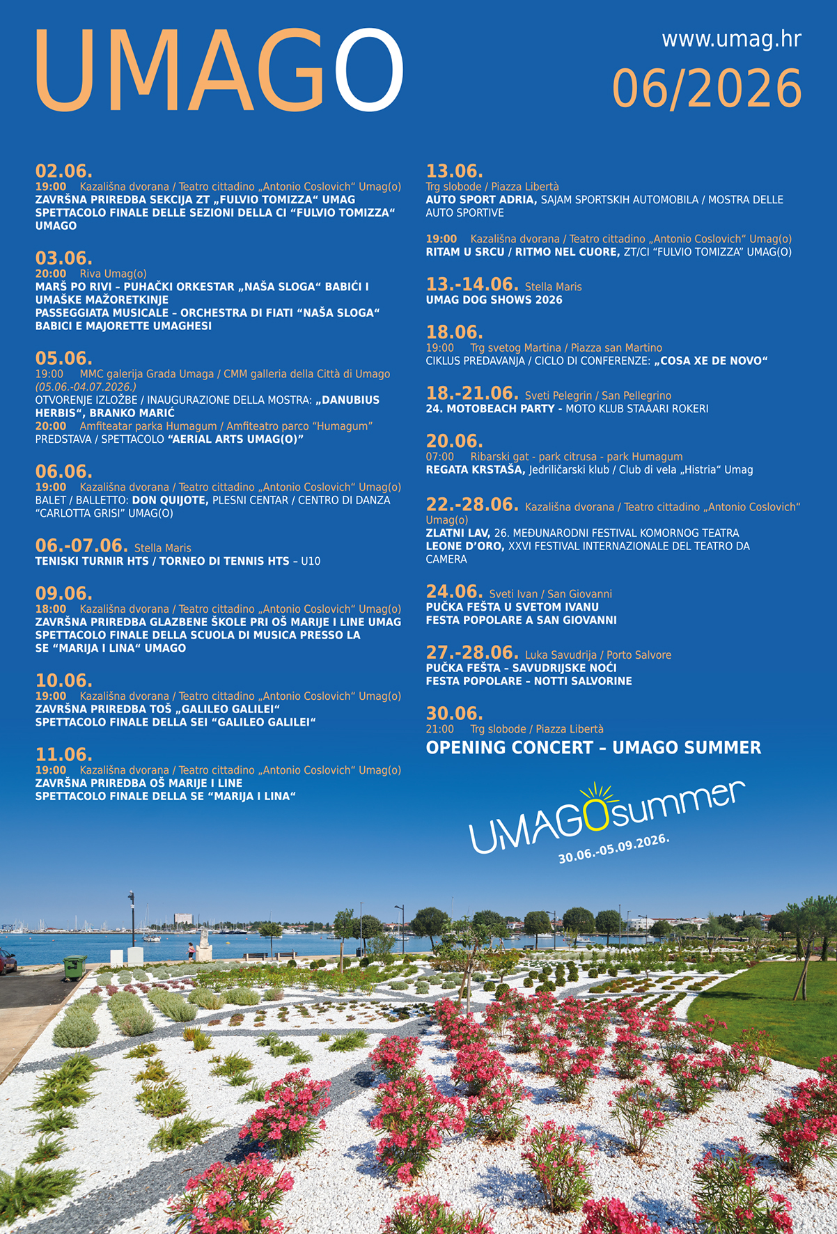 Festum objavio lipanjski program: Don Quijote, Zlatni lav, Umag Dog Show i početak Umago Summera