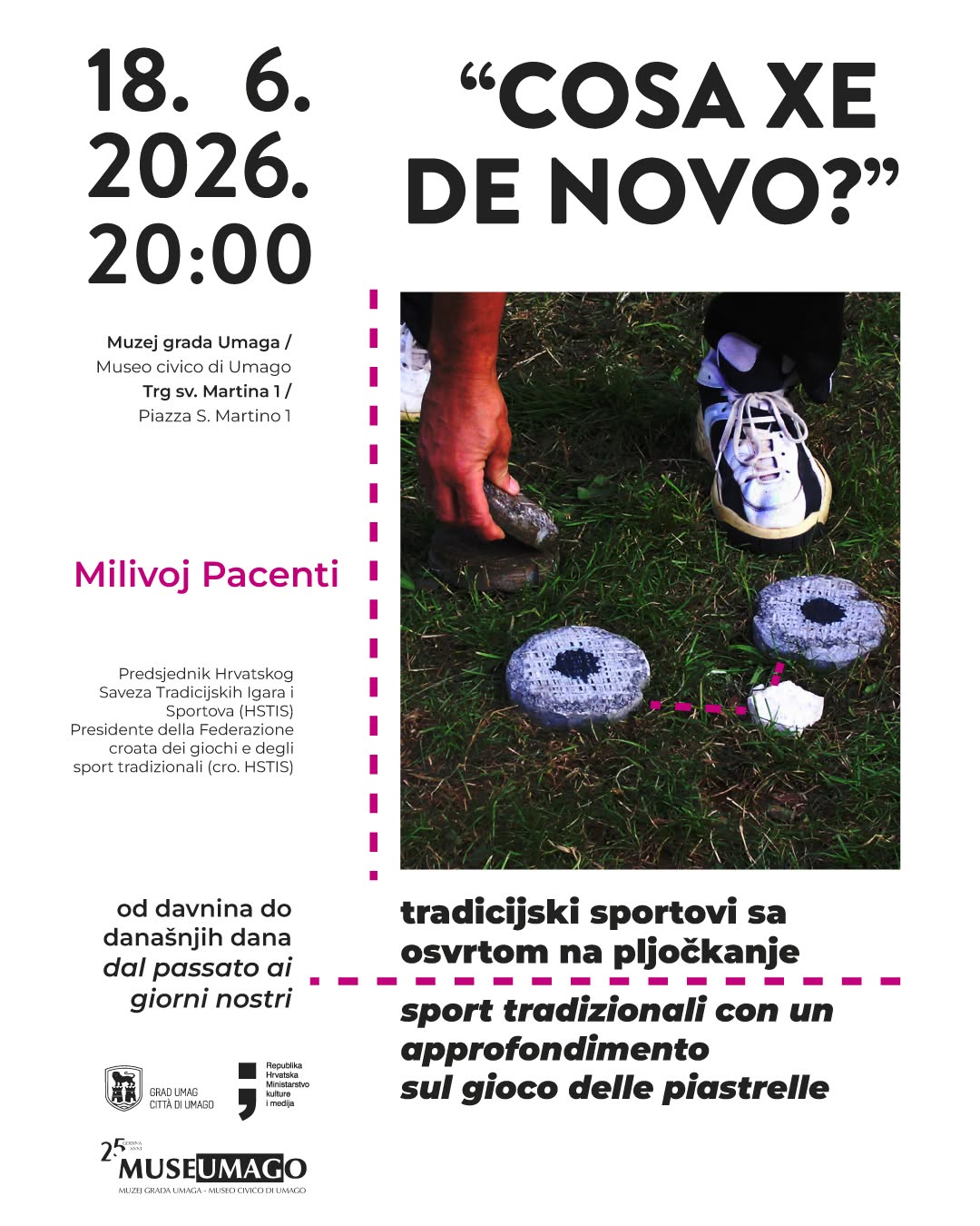 Predavanje o tradicijskim sportovima i pljočkanju u Muzeju Grada Umaga