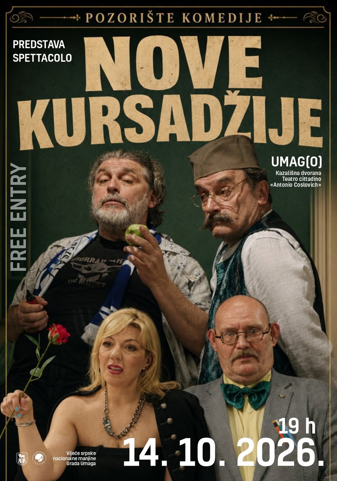 Večeras u Umagu predstava „Nove kursadžije“ – ulaz je besplatan!