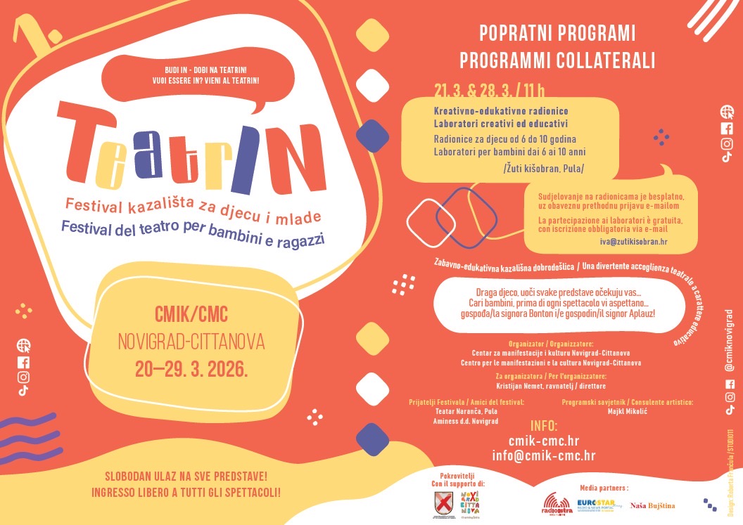 TeatrIN 2026: Festival kazališta za djecu i mlade za mjesec dana u Novigradu