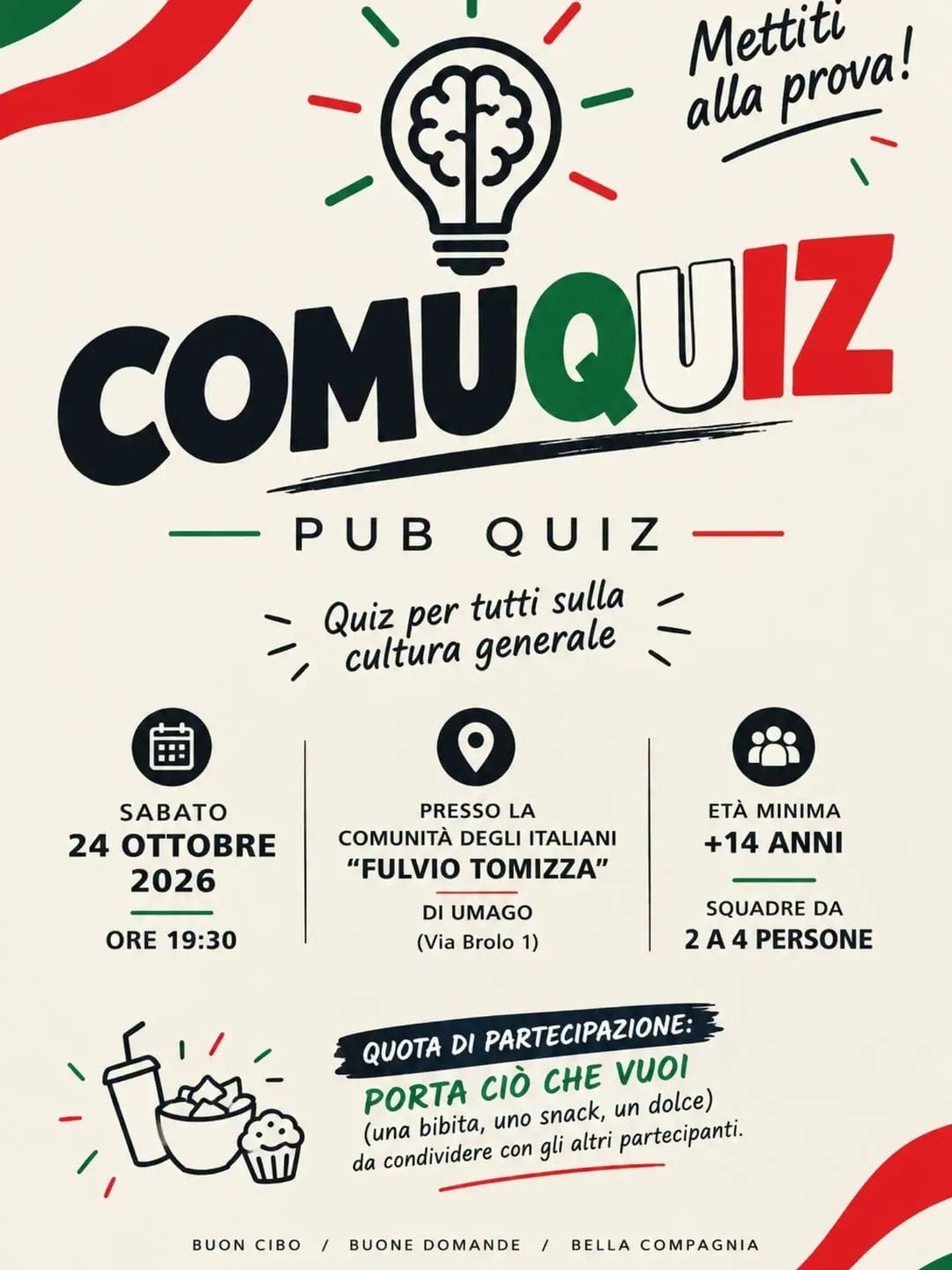 U Umagu se održava COMUQUIZ: Pub kviz na talijanskom jeziku za sve željne znanja i dobre zabave