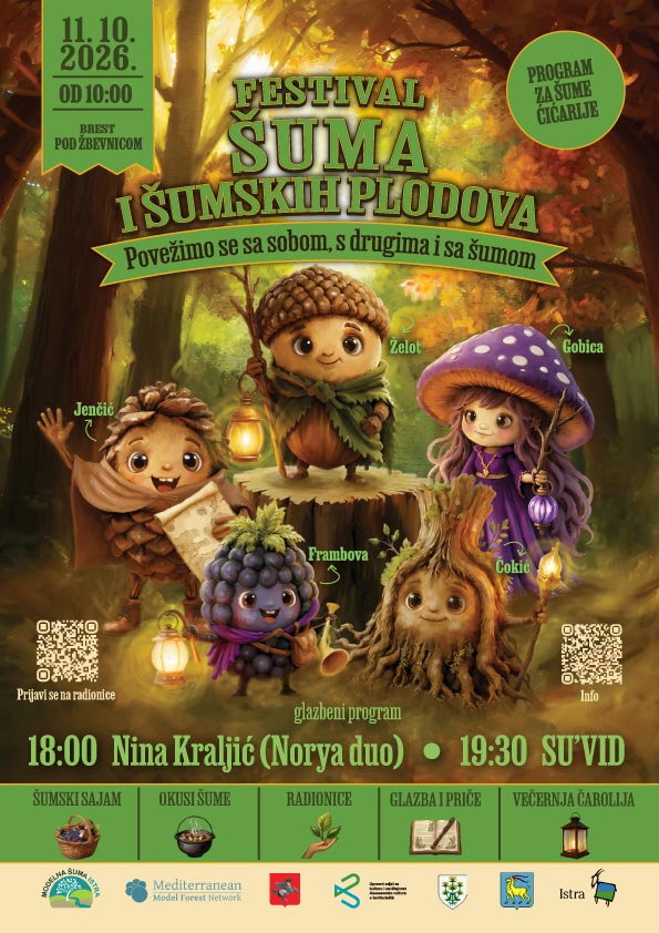 Peti Festival šuma i šumskih plodova 11. listopada 2026. godine u Brestu pod Žbevnicom