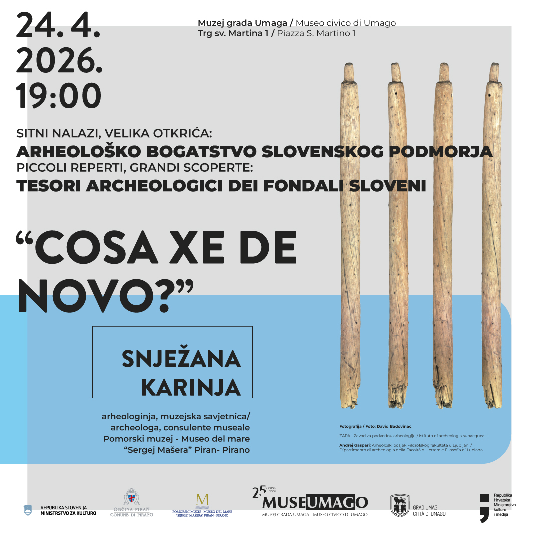 U Muzeju grada Umaga predavanje „Cosa xe de novo?“ – otkrivanje arheološkog blaga slovenskog podmorja