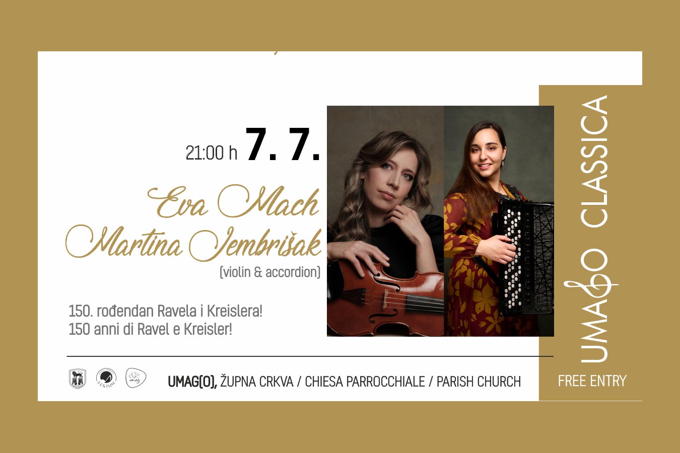 Koncert Umago Classica u Župnoj crkvi slavi 150 godina Ravela i Kreislera