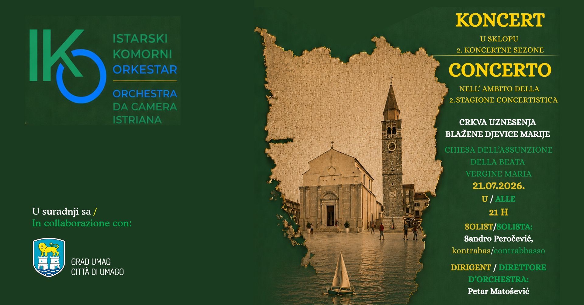 Istarski komorni orkestar donosi koncertnu večer u Umag