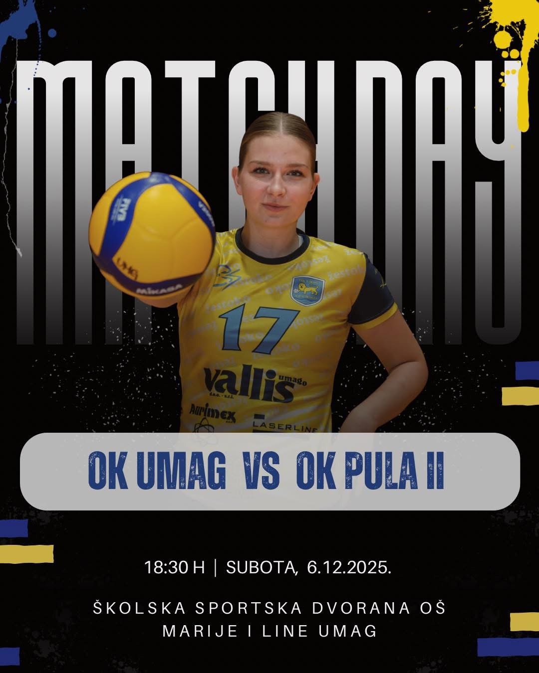 OK Umag dočekuje OK Pula II u posljednjoj domaćoj utakmici polusezone