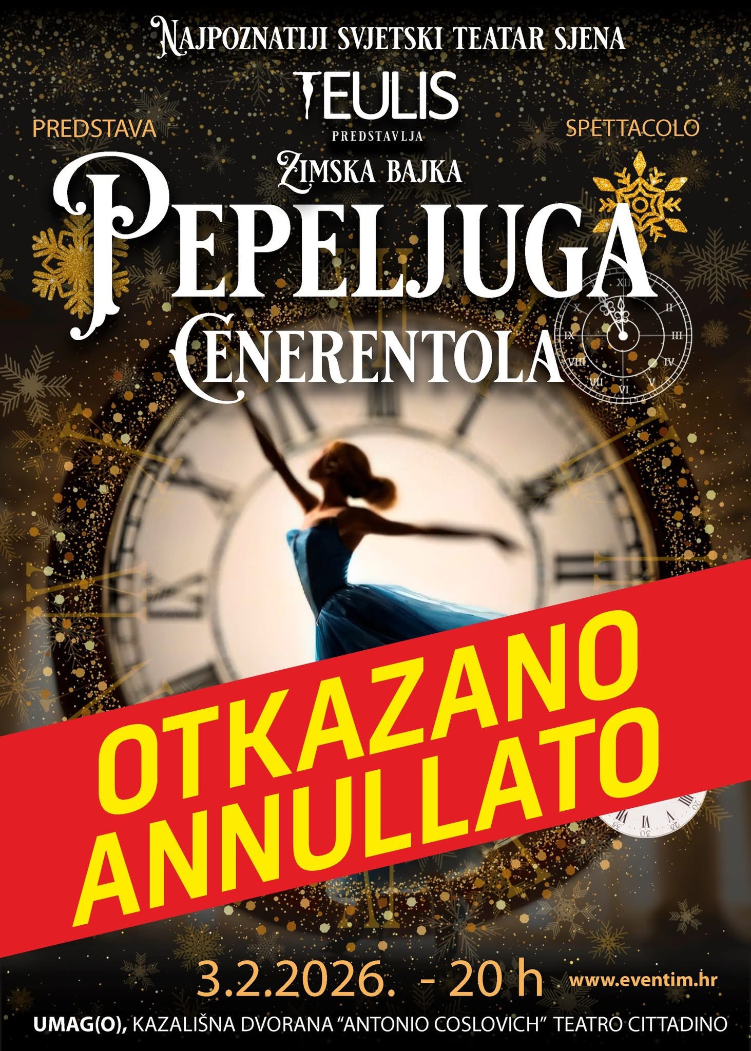 Otkazano: Početkom veljače u Umagu predstava 
