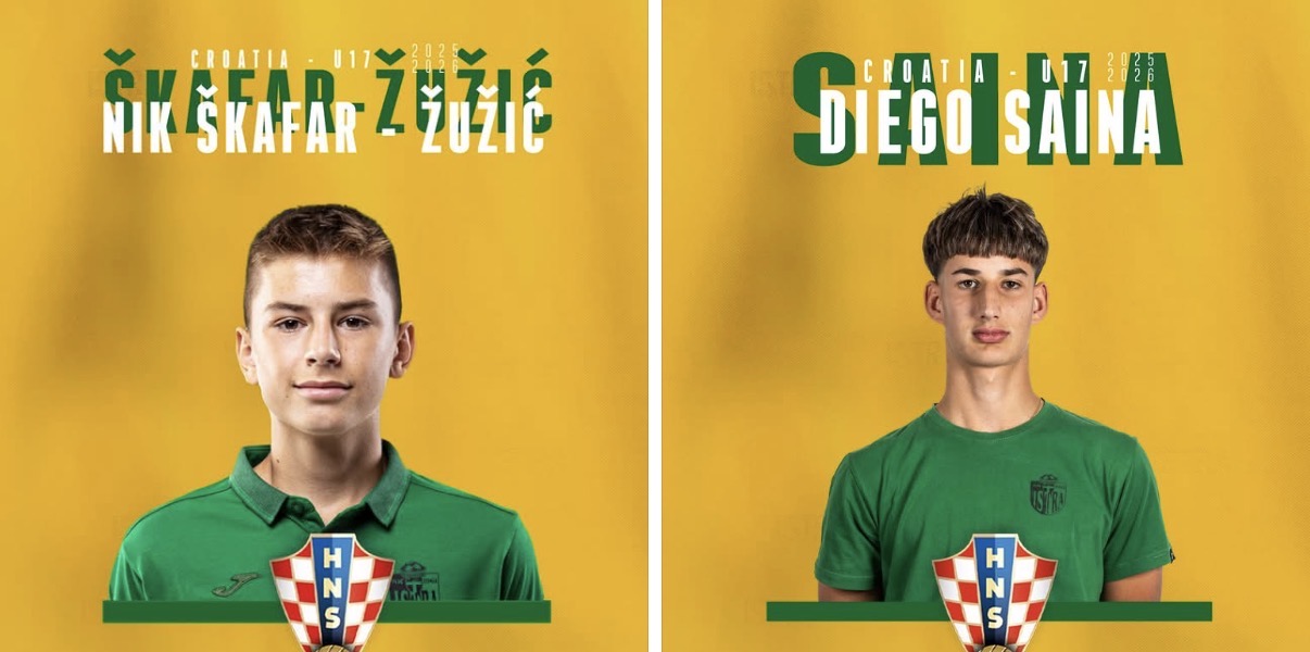 Umažanin i Buježanin na radaru reprezentacije: Nik Škafar Žužić pozvan na U17 turnir u Poreču