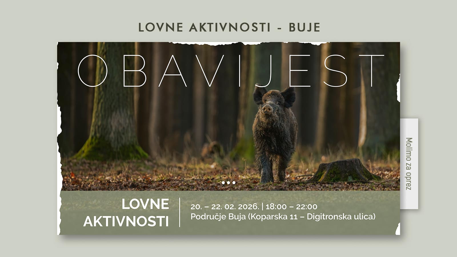 Lovne aktivnosti na području Buja od petka