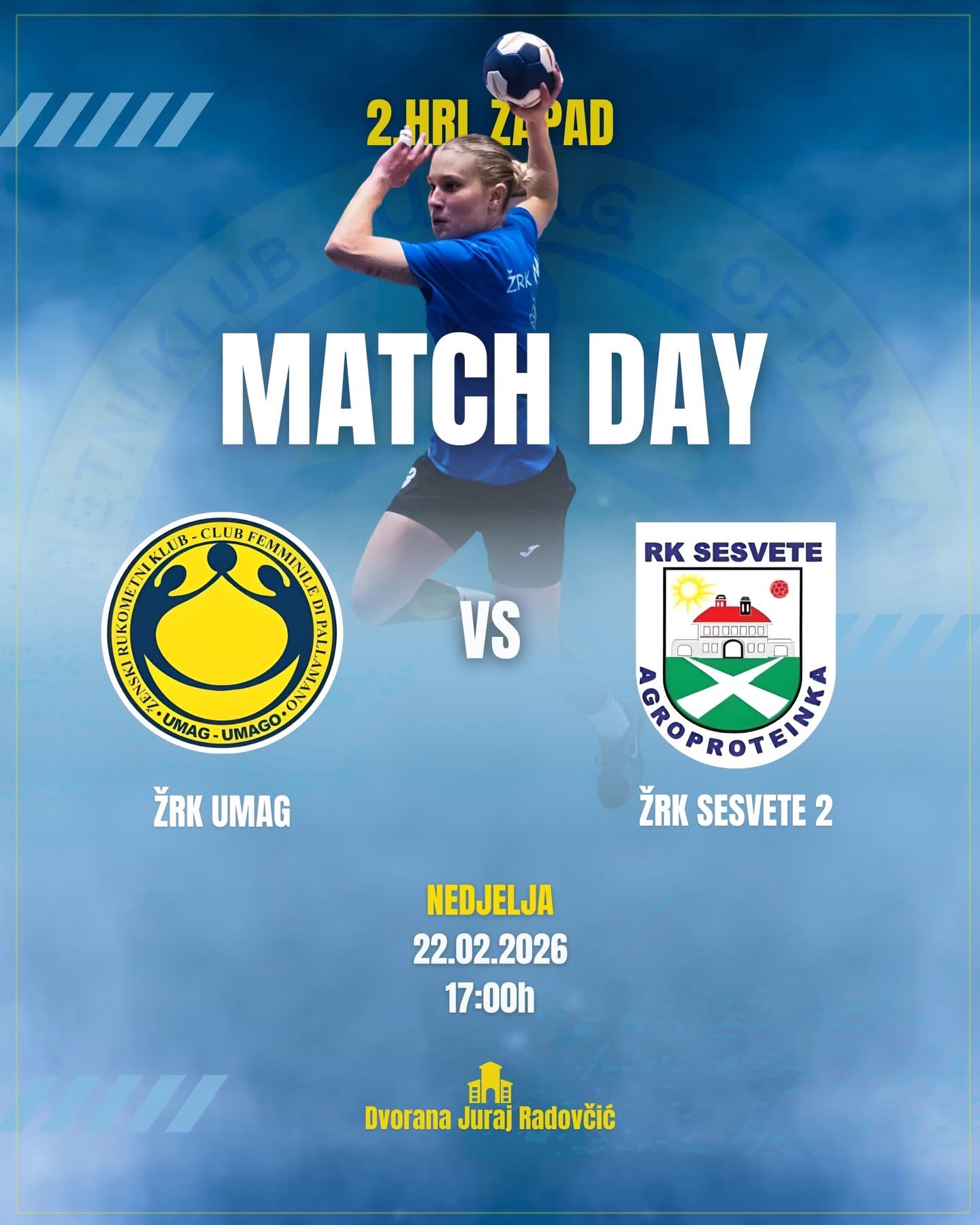 ŽRK Umag dočekuje Sesvete 2 – nova domaća provjera u Stelli Maris