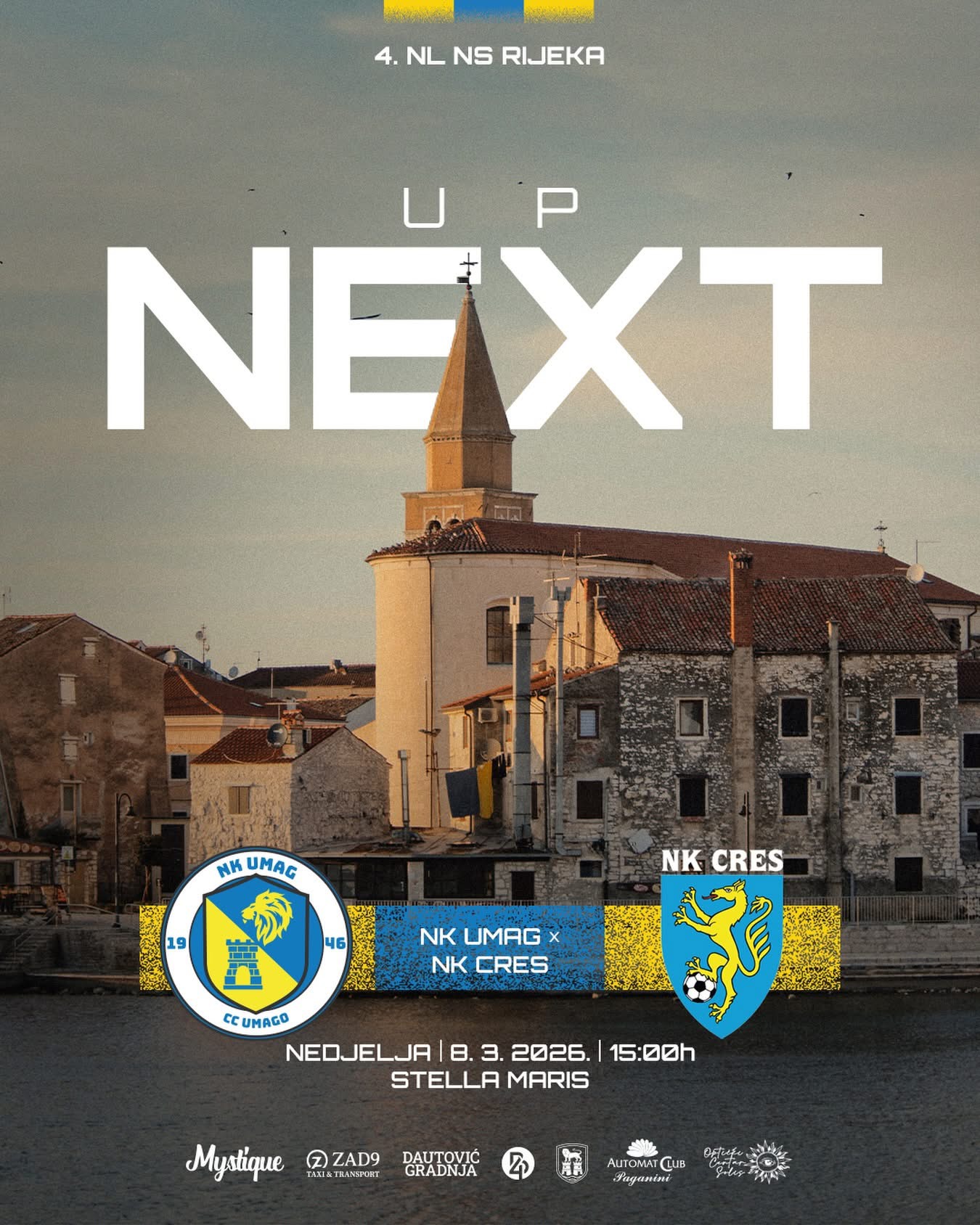 Nogometaši Umaga u nedjelju dočekuju Cres