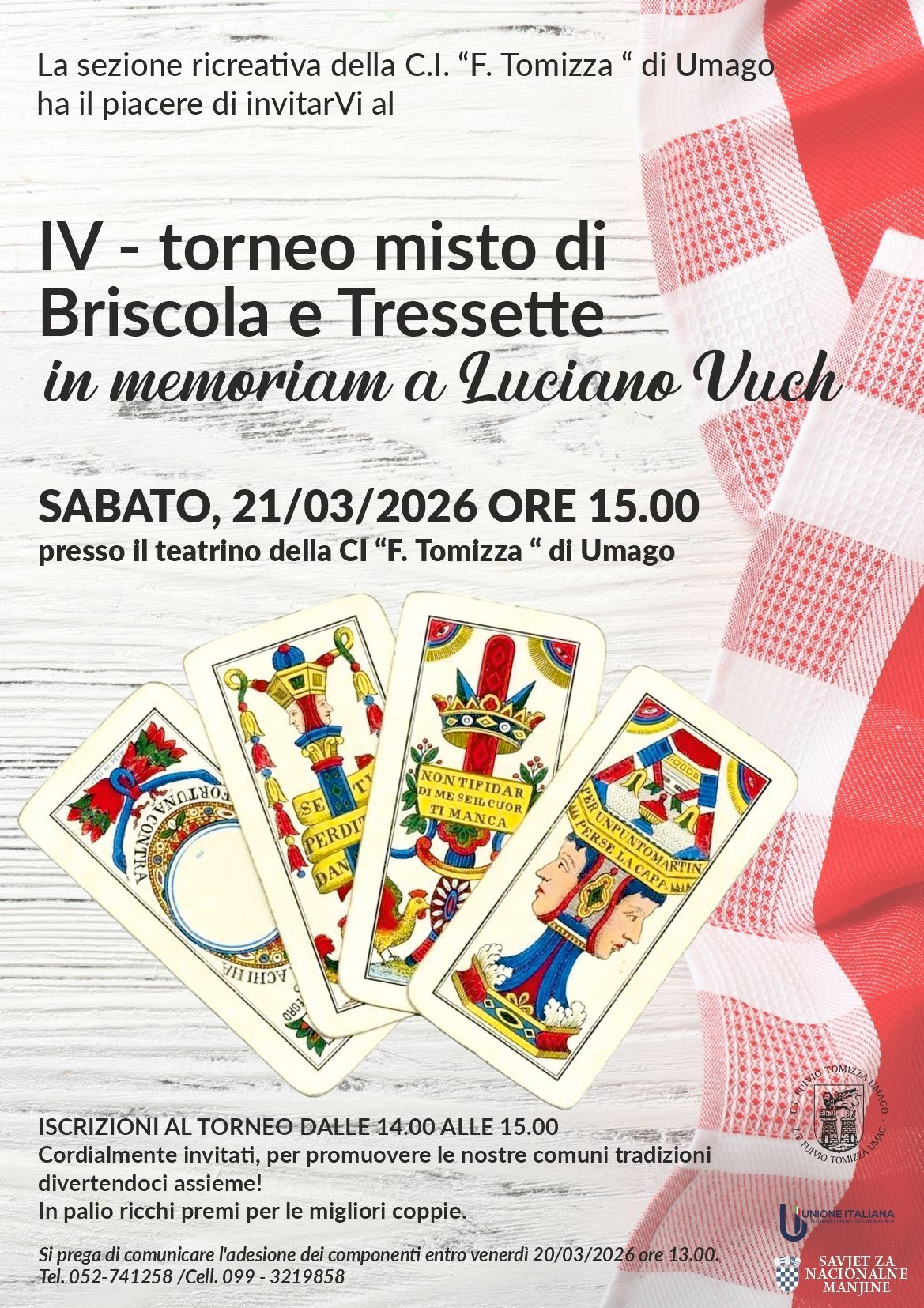 U Umagu turnir u briškuli i trešeti u spomen na Luciana Vucha