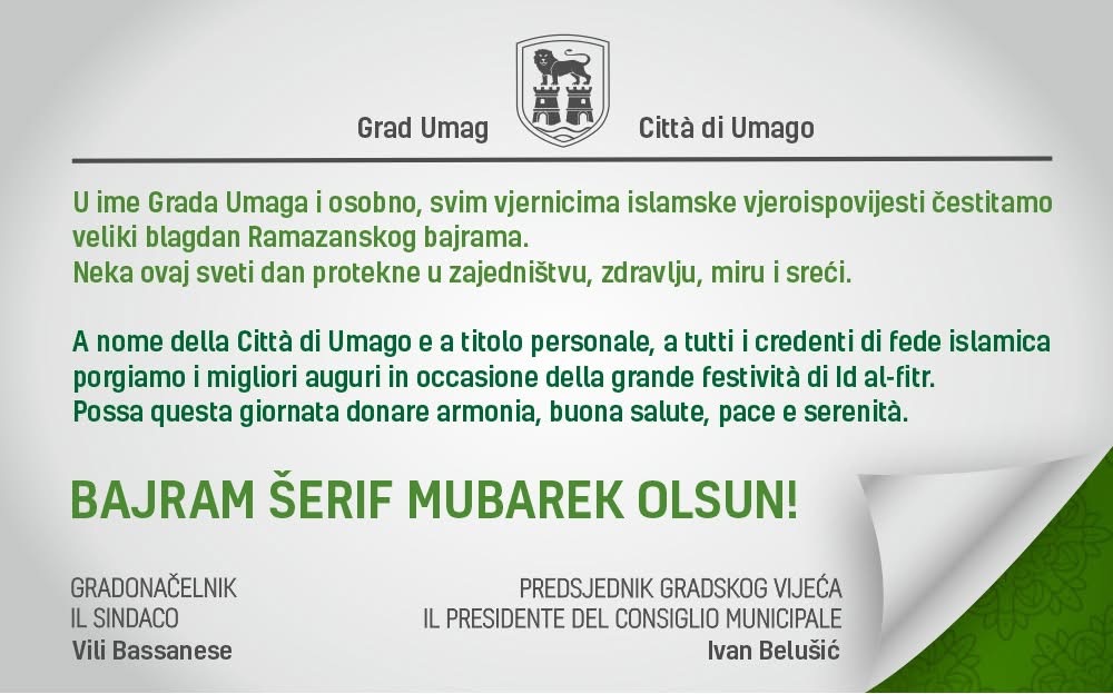 Grad Umag čestitao Ramazanski bajram