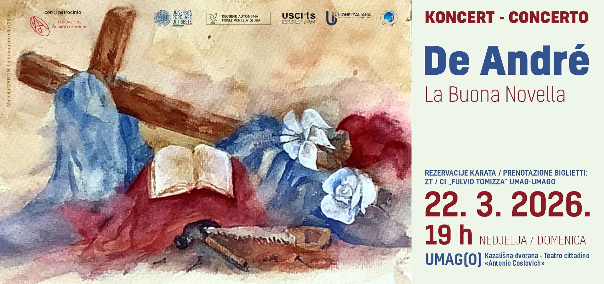 Sutra u Umagu koncert „De André – La Buona Novella“