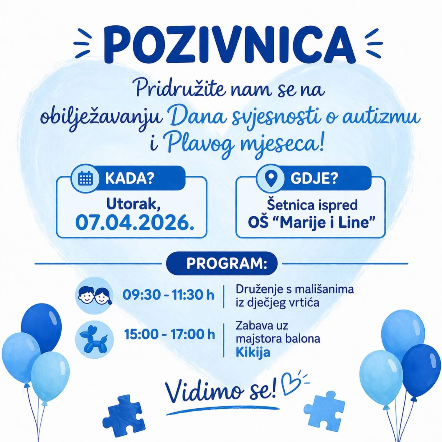 Danas Svjetski dan svjesnosti o autizmu – obilježavanje u Umagu 7. travnja