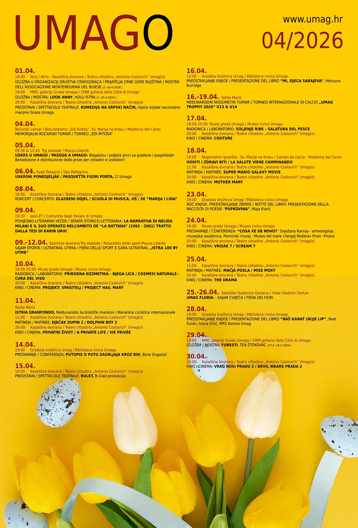 Umag u travnju donosi bogat program događanja