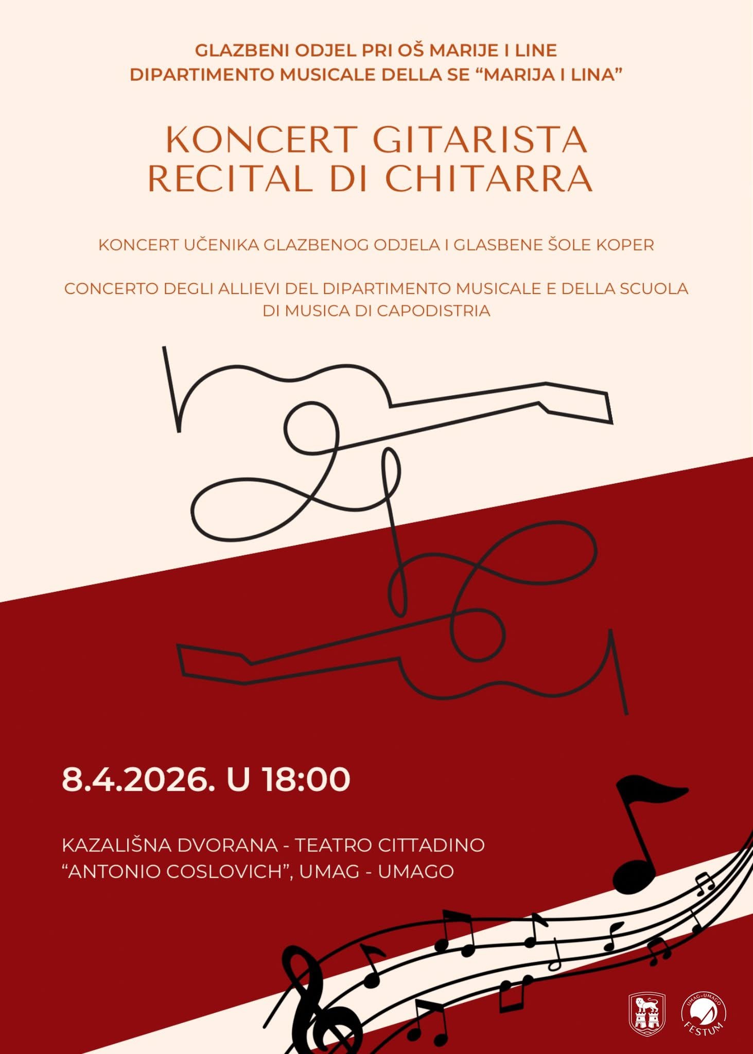 Koncert gitarista u Umagu – recital učenika glazbene škole