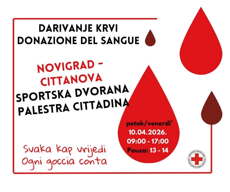 Darivanje krvi u Novigradu – pridružite se i spasite život