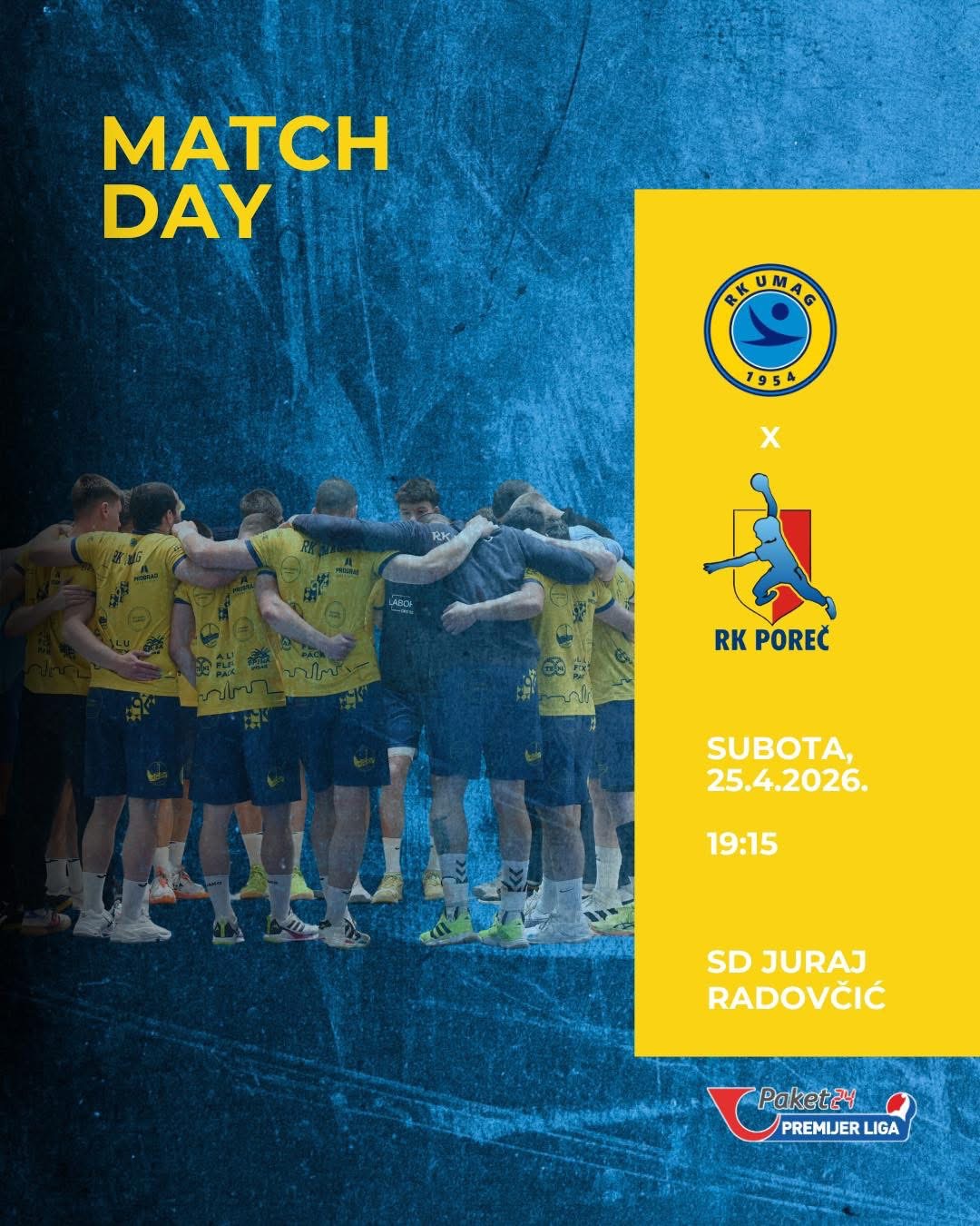 Zadnje domaće kolo Premijerke: RK Umag dočekuje RK Poreč uz humanitarnu akciju