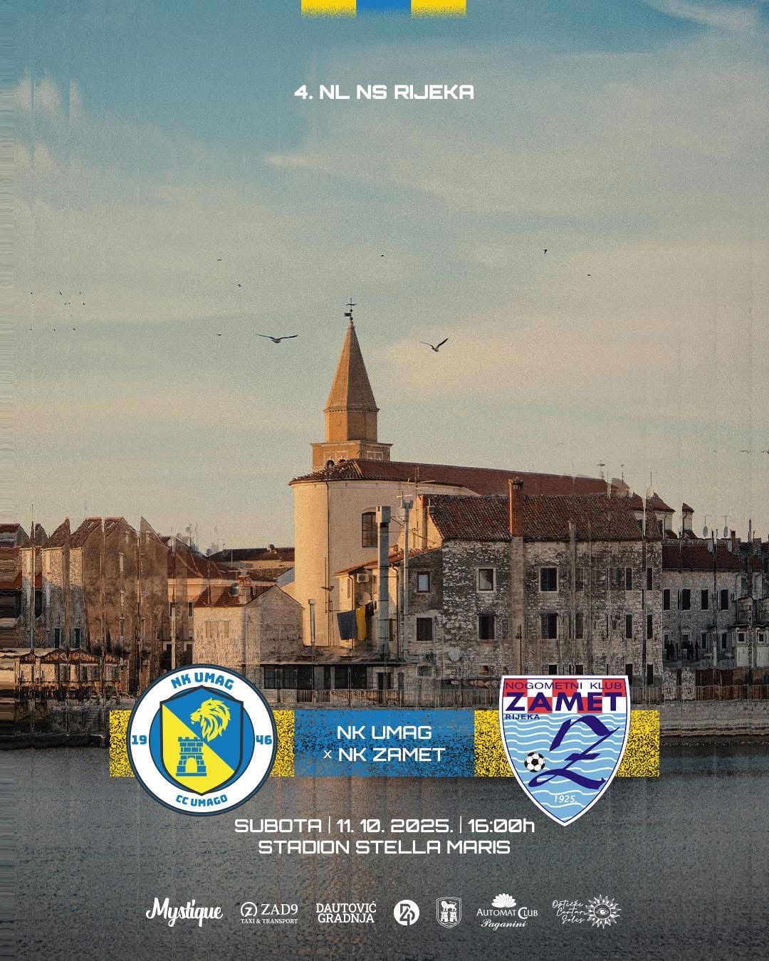 NK Umag dočekuje nogometaše Zameta danas u 16 sati