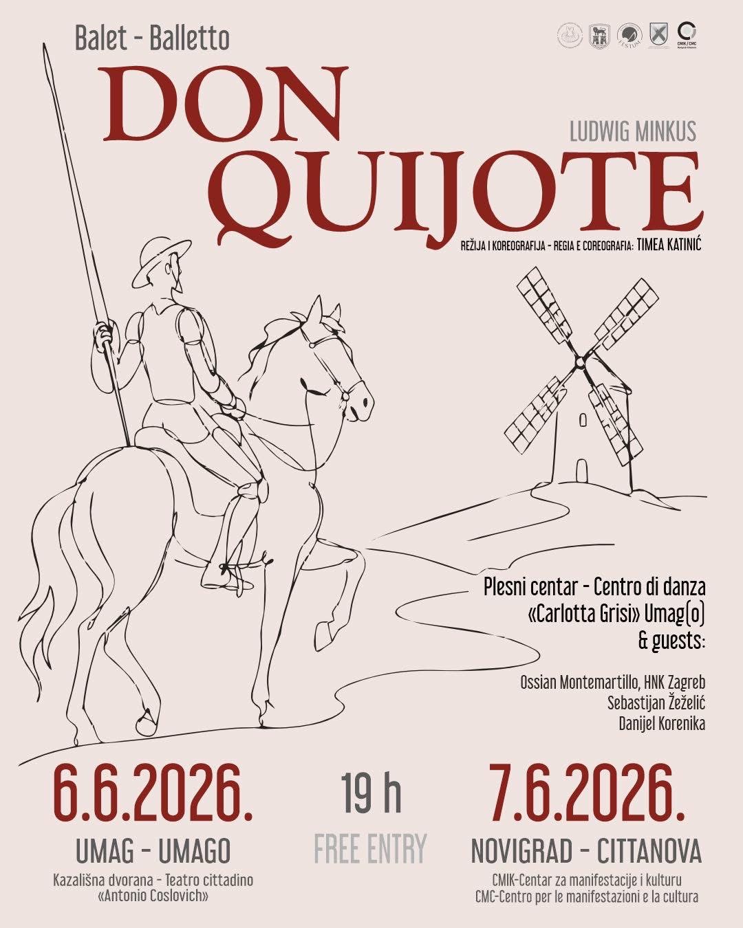 Plesni centar „Carlotta Grisi“ donosi balet „Don Quijote“ u Umag i Novigrad