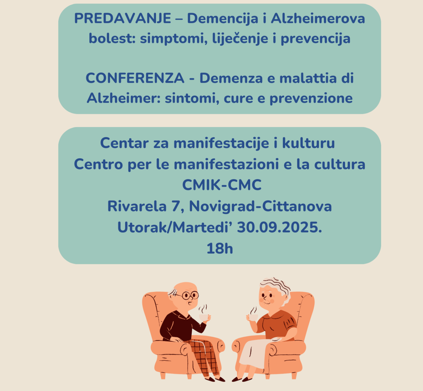 Kako prepoznati demenciju i pružiti podršku - besplatno predavanje u Novigradu