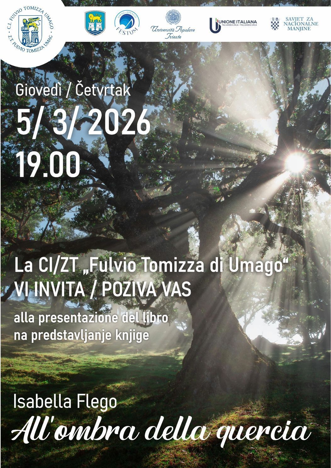 Predstavljanje knjige: All'obra della quercia (Isabella Flego)