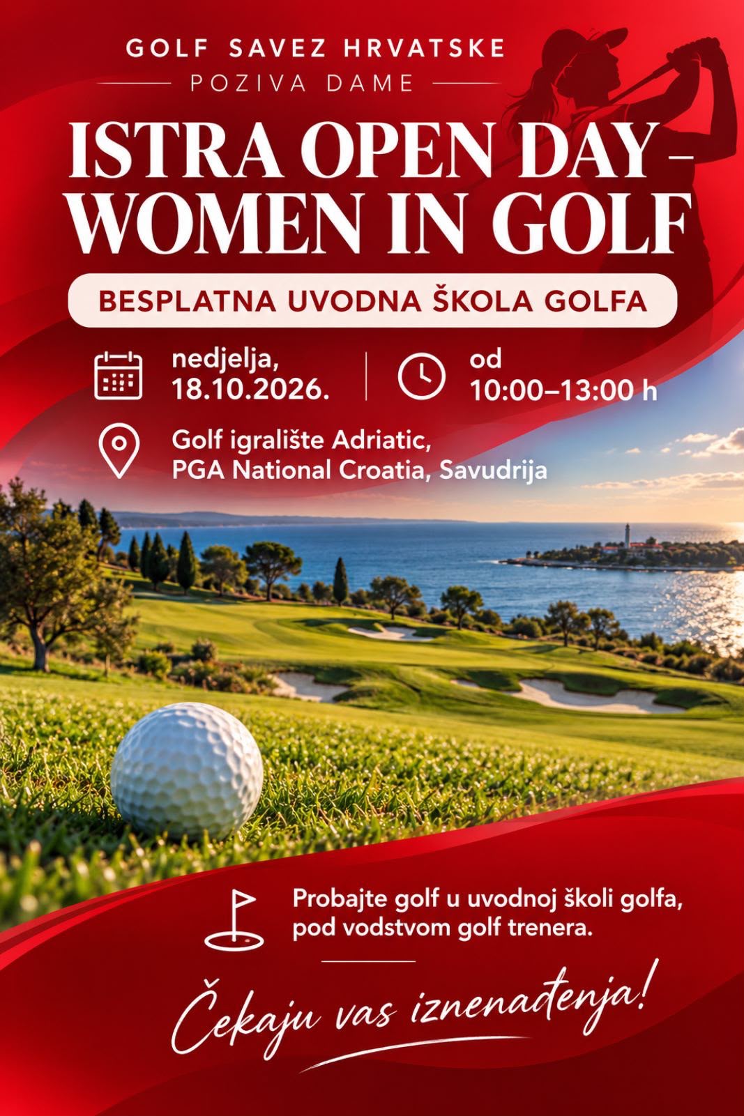 Istra Open Day – Women in Golf: besplatna škola golfa za dame u Savudriji
