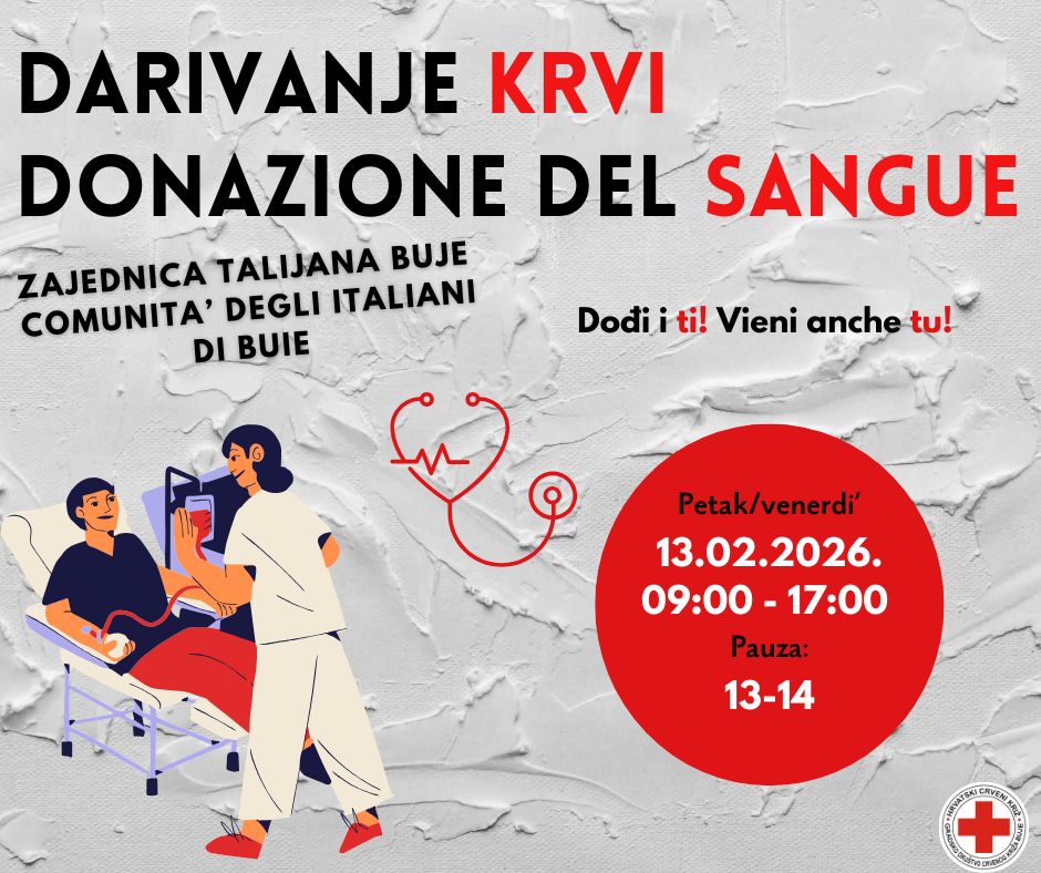 Ovog petka druga ovogodišnja akcija darivanja krvi u Bujama