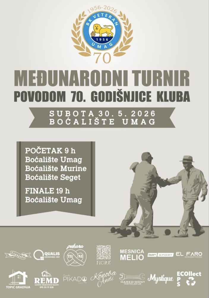 Međunarodni boćarski turnir povodom 70. godišnjice BK Veteran Umag