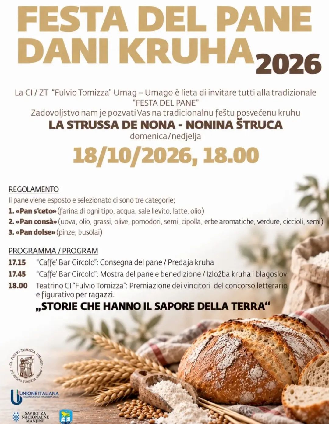 U Umagu se u nedjelju održava tradicionalna Fešta kruha – Dani kruha 2026.