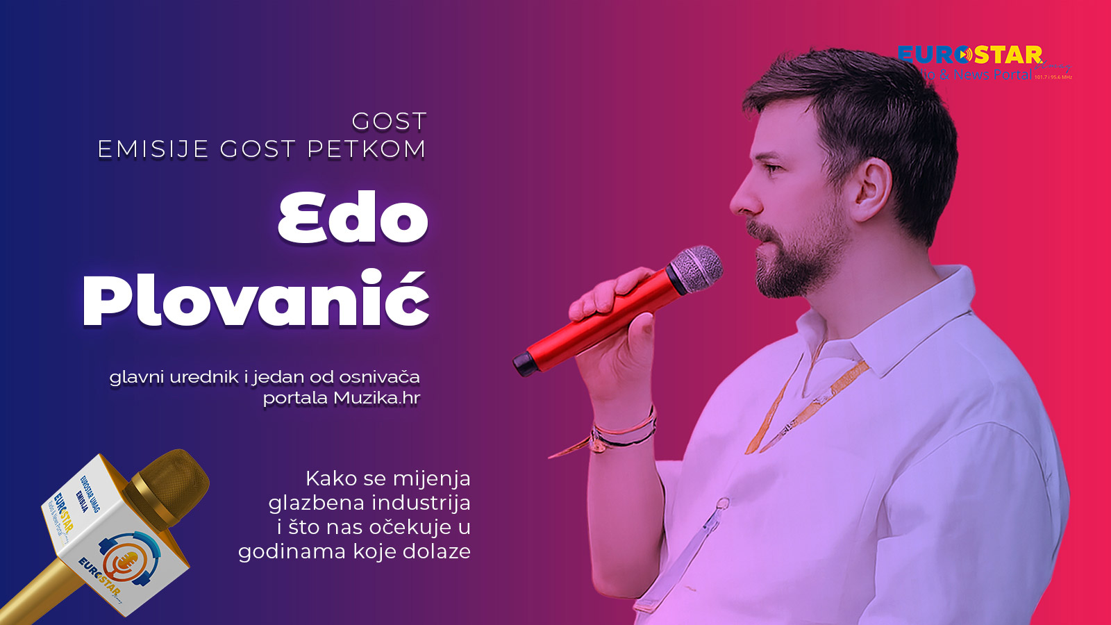 Edo Plovanić u emisiji Gost petkom: Kako se glazbena industrija mijenja brže nego ikad?