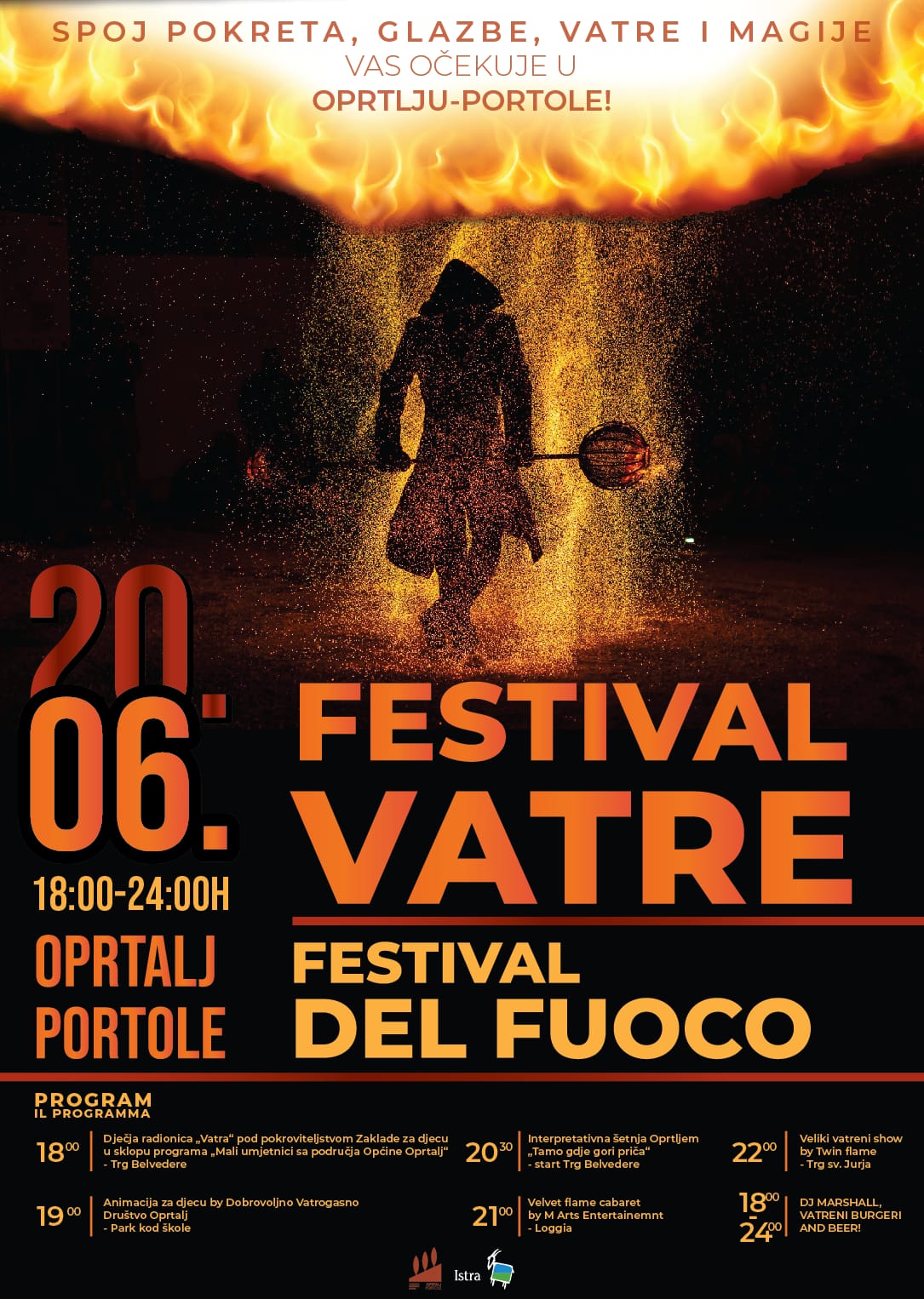 Festival vatre u Oprtlju donosi večer ispunjenu spektaklom, glazbom i vatrenom magijom