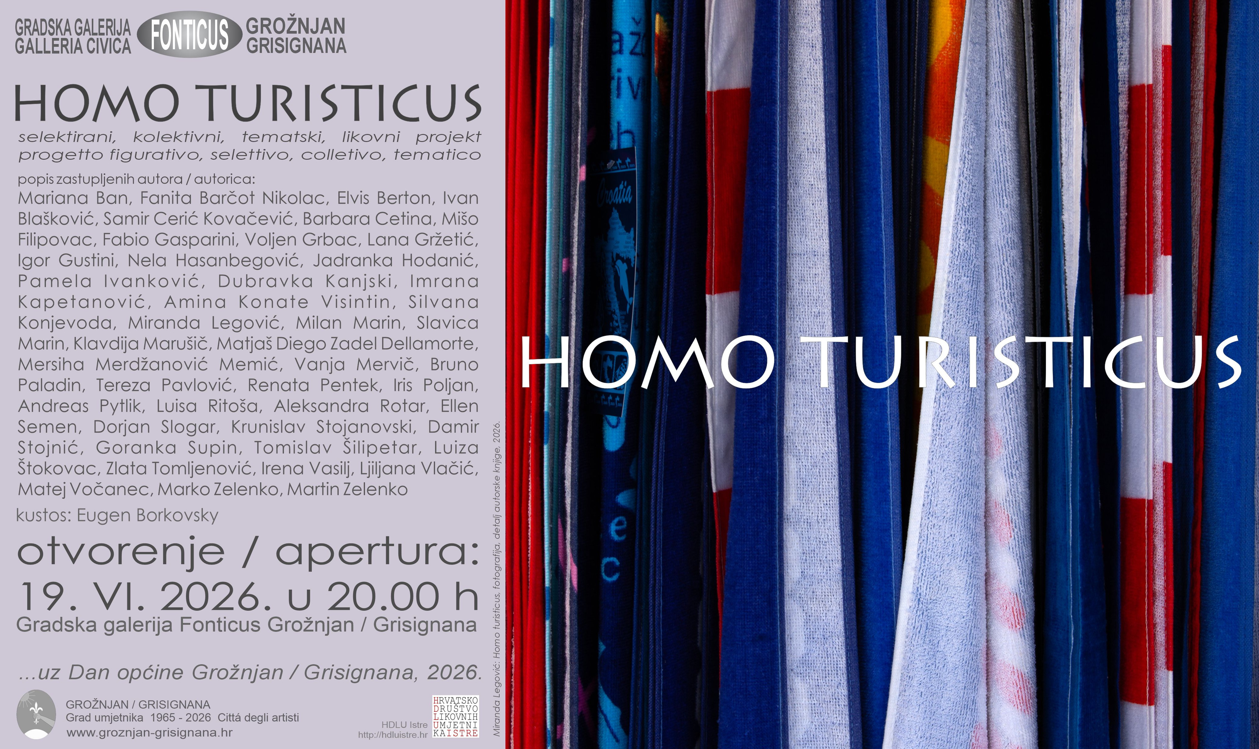 HOMO TURISTICUS: Tematska skupna izložba otvara se u Gradskoj galeriji Fonticus