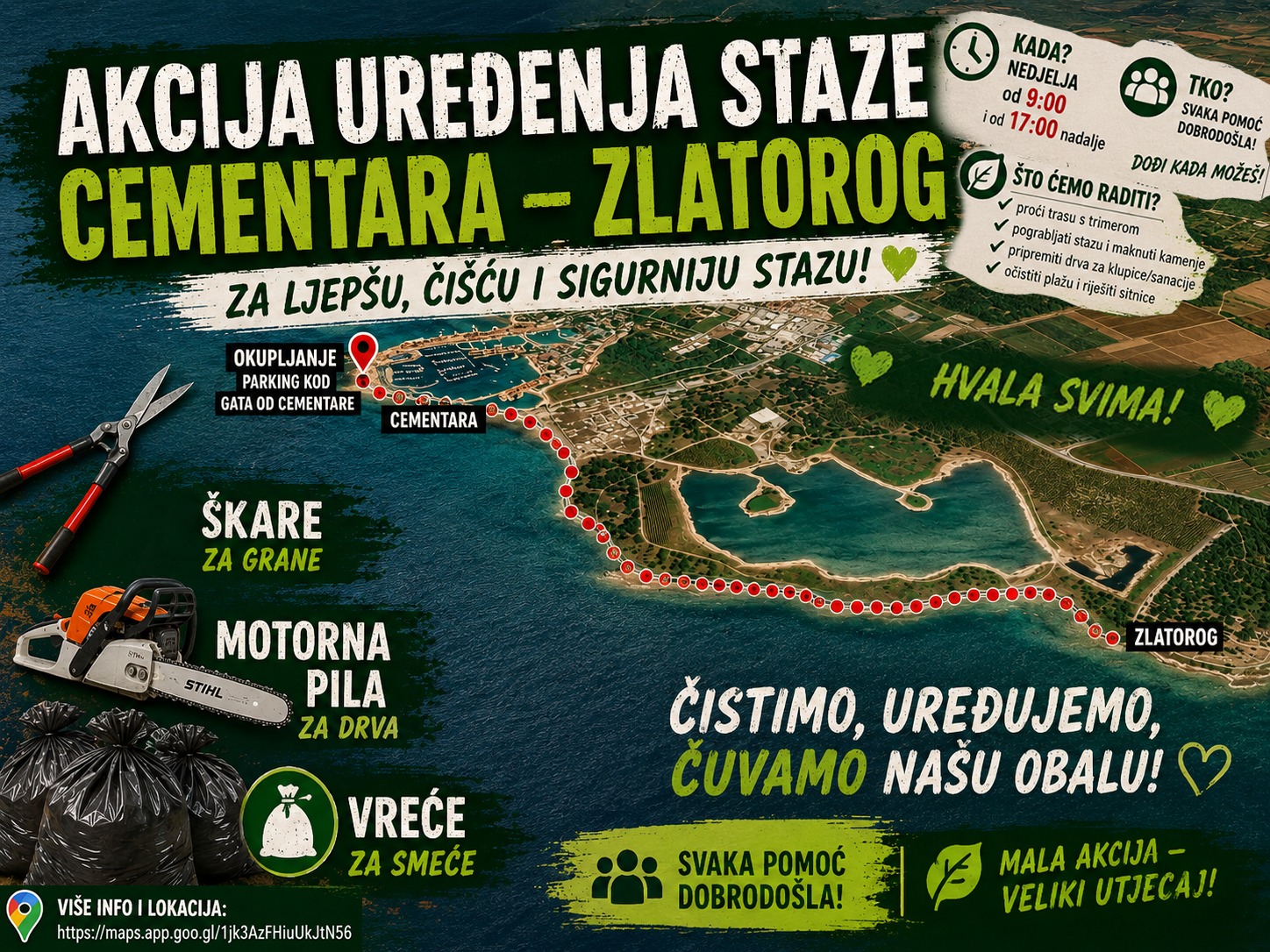 U nedjelju akcija uređenja trase Cementara – Zlatorog, volonteri dobrodošli