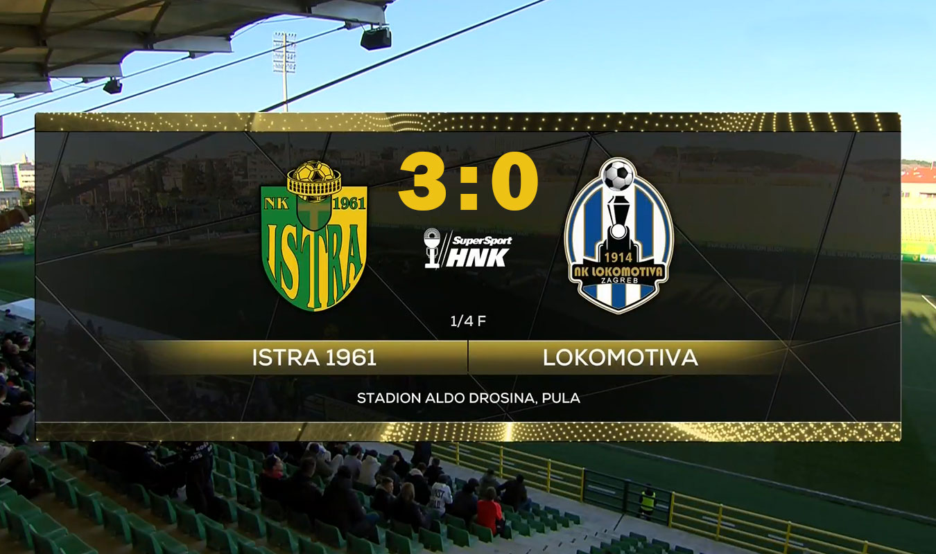 Istra uvjerljivo svladala Lokomotivu i izborila polufinale Kupa