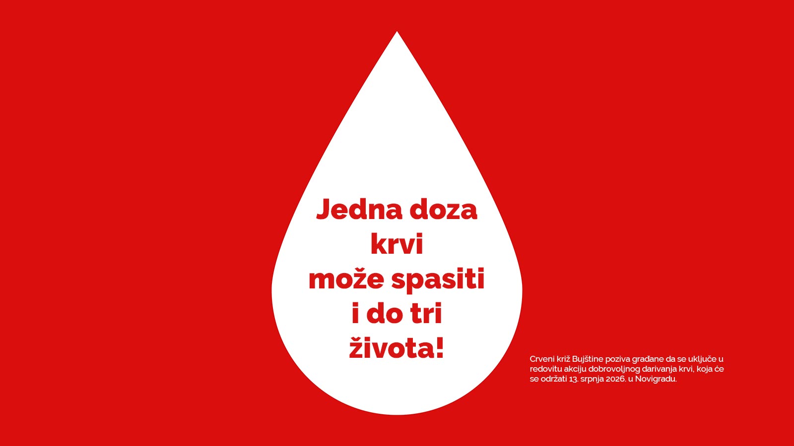 Jedna doza krvi može spasiti i do tri života!