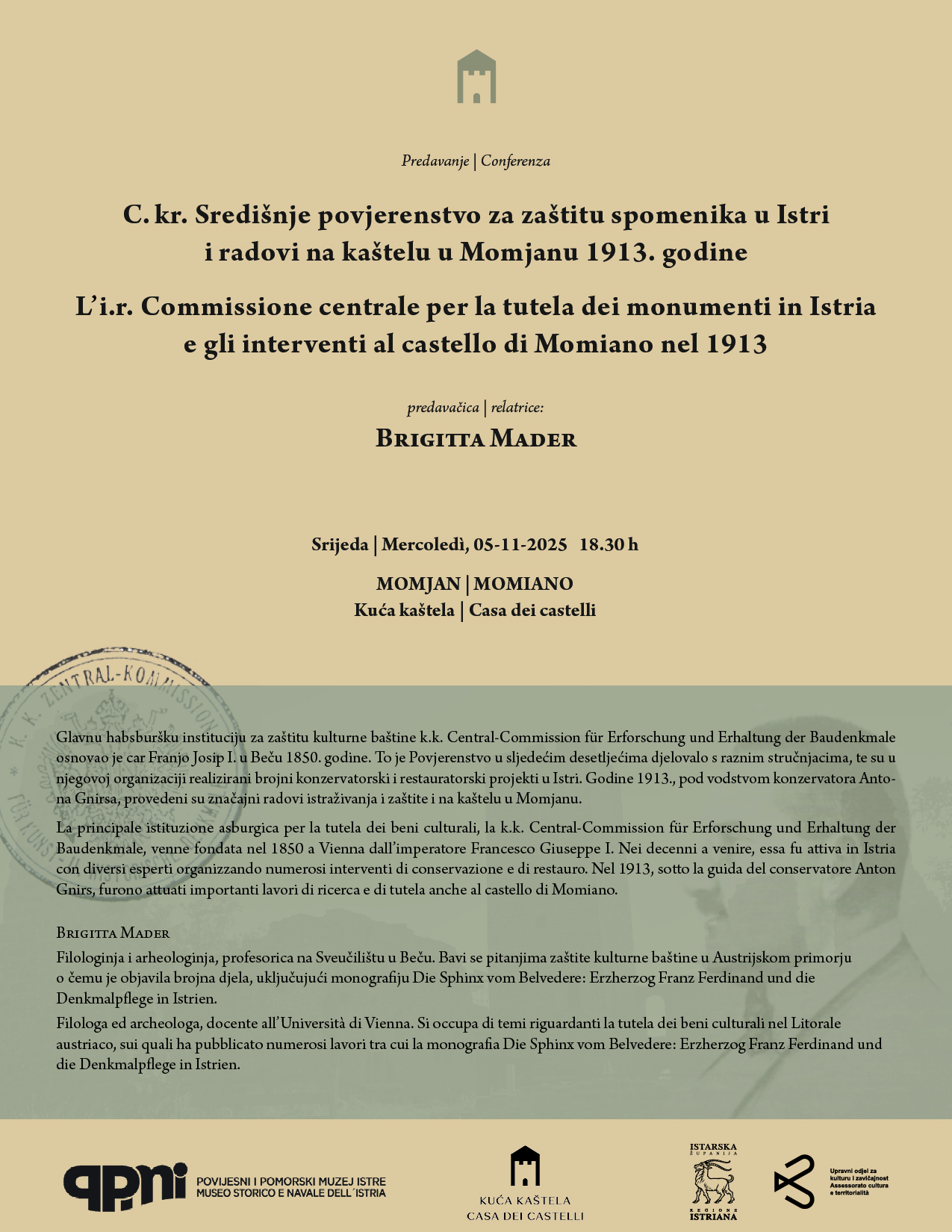 Predavanje: Carsko-kraljevska komisija i kaštel Momjan, 1913.