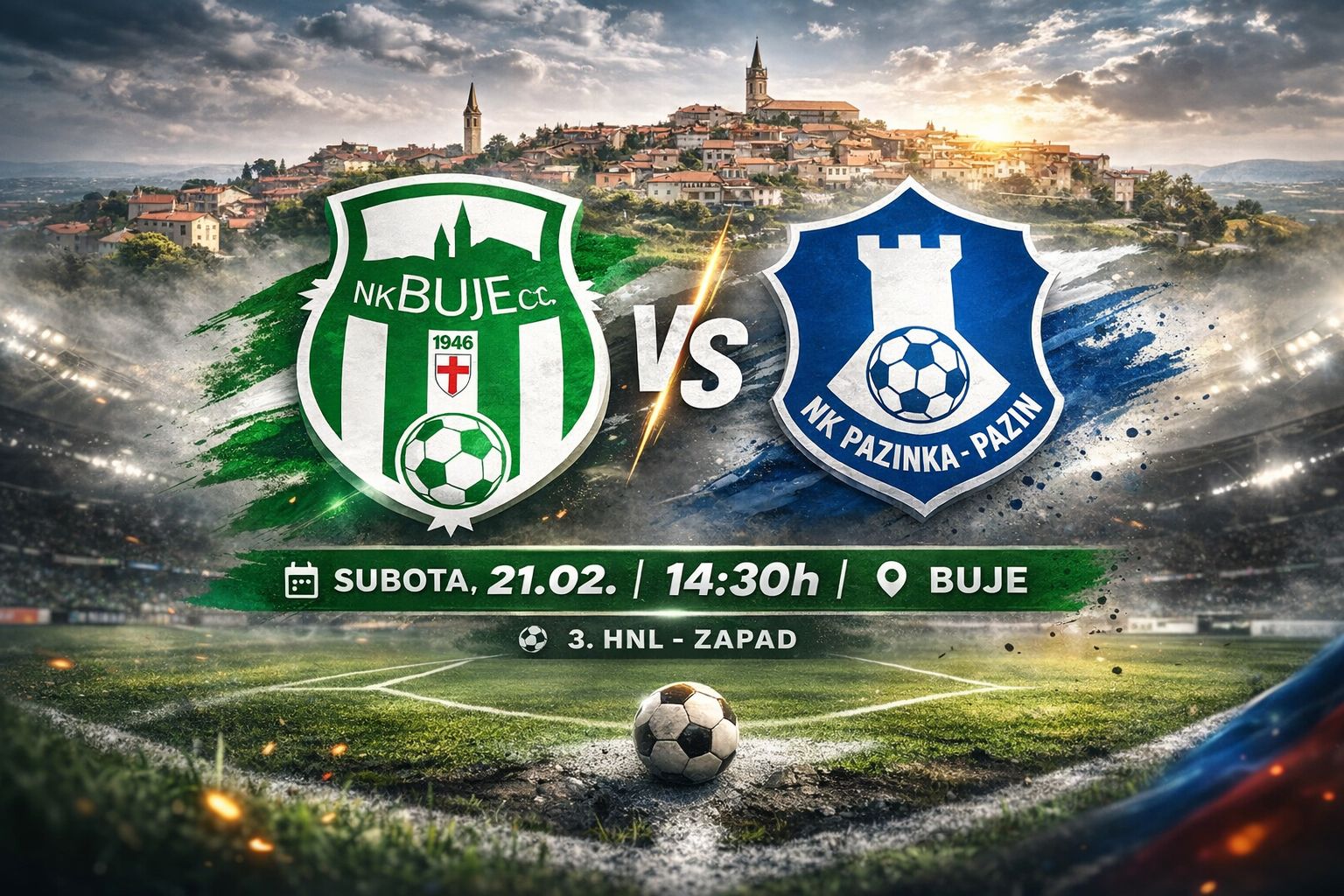 Derbi na vrhu tablice u Bujama – NK Buje dočekuje lidera NK Pazinku