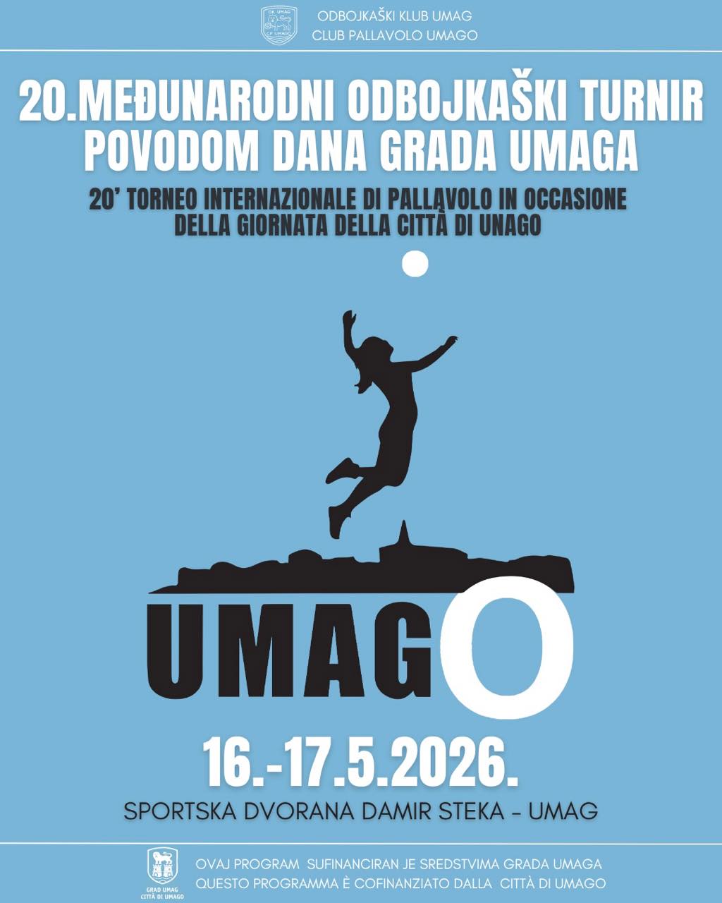 Sutra u Umagu: 20. Međunarodni odbojkaški turnir povodom Dana Grada Umaga