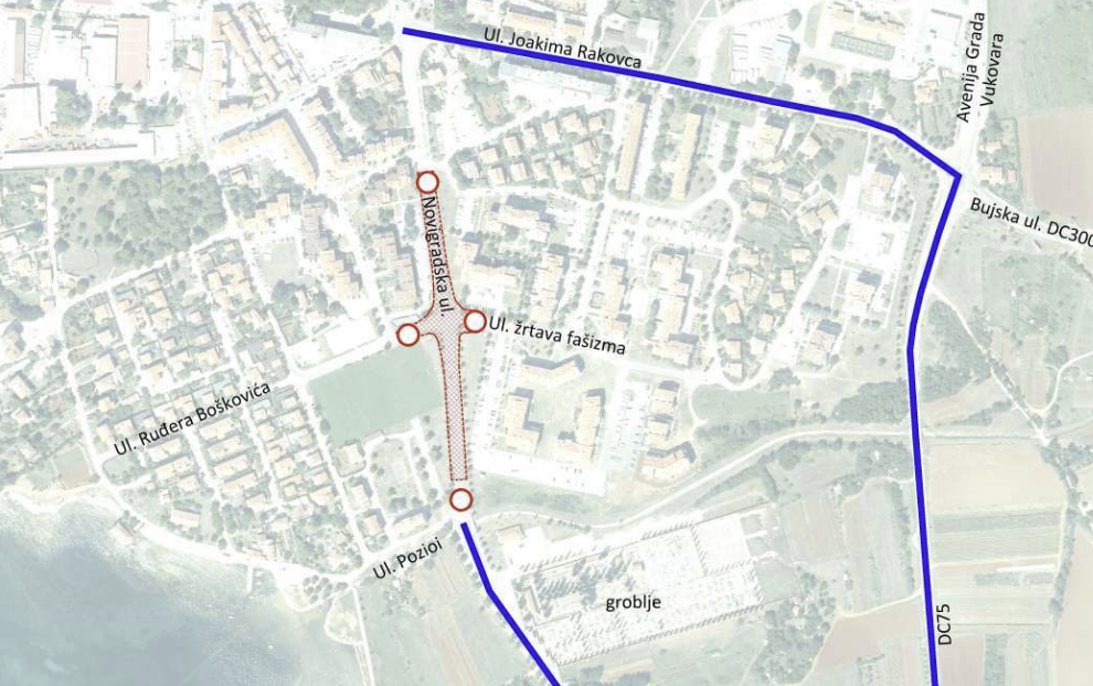 Od ponedjeljka privremena regulacija prometa u Novigradskoj ulici u Umagu zbog izgradnje kružnog raskrižja