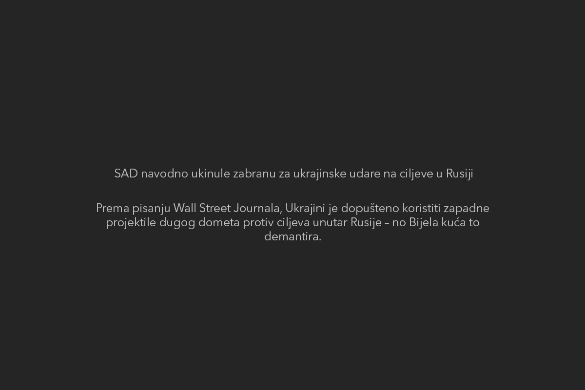 SAD navodno ukinule zabranu za ukrajinske udare na ciljeve u Rusiji